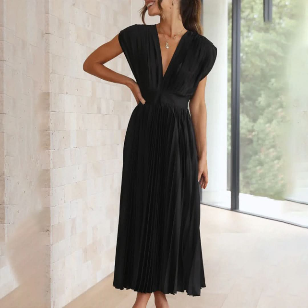 Grace & Annalee™ | Timeless Pleated Midi Dress