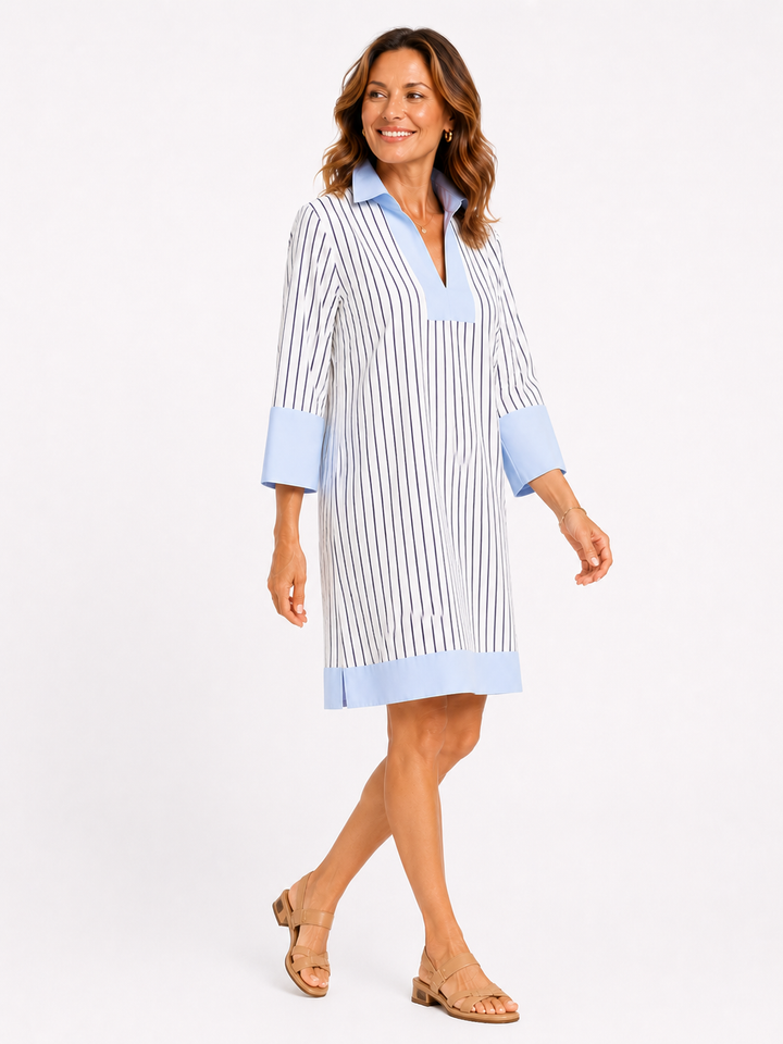 Alessira | Striped Midi Dress