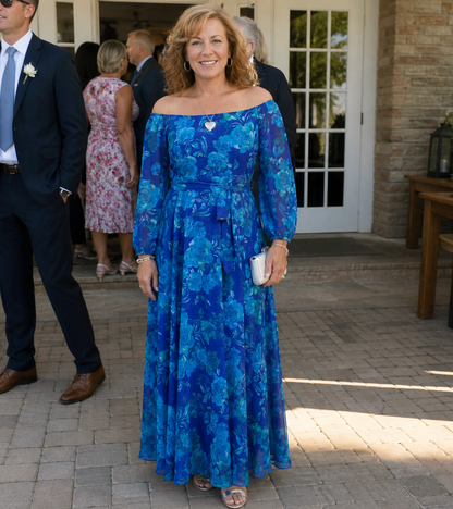 Grace & Annalee™ | Off Shoulder Floral Maxi Dress