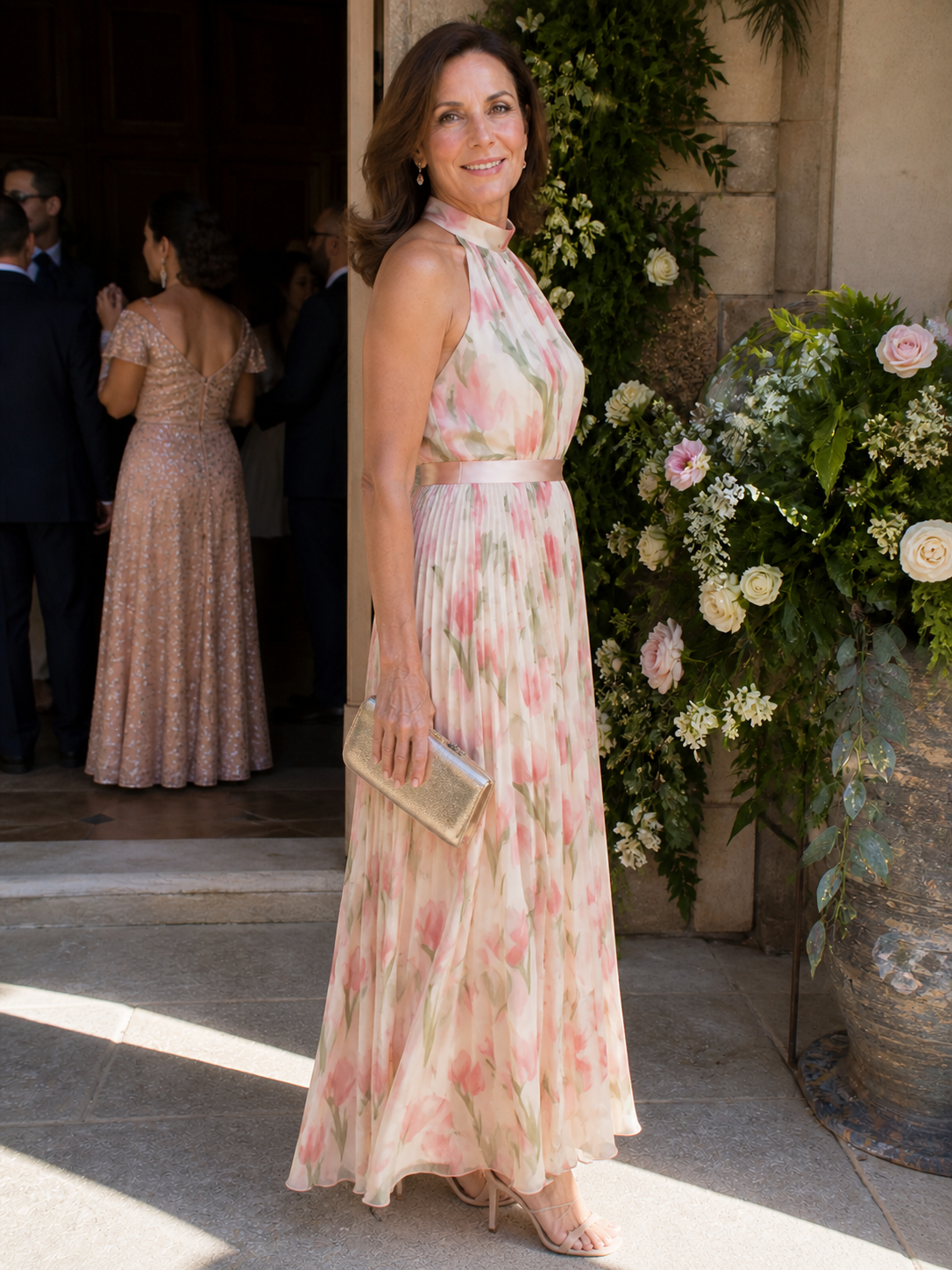 Grace & Annalee™ | Halter Neck Floral Midi Dress