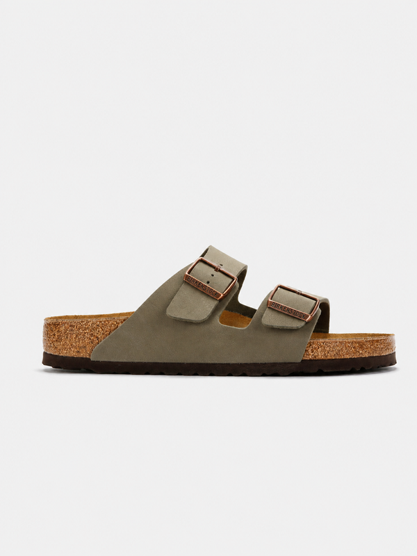 Birkenstock Arizona Birko Flor Nubuck Stone