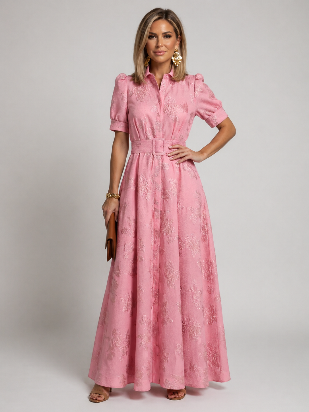 Grace & Annalee™ | Belted Floral Maxi Dress