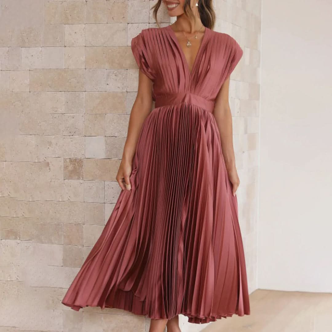 Grace & Annalee™ | Timeless Pleated Midi Dress