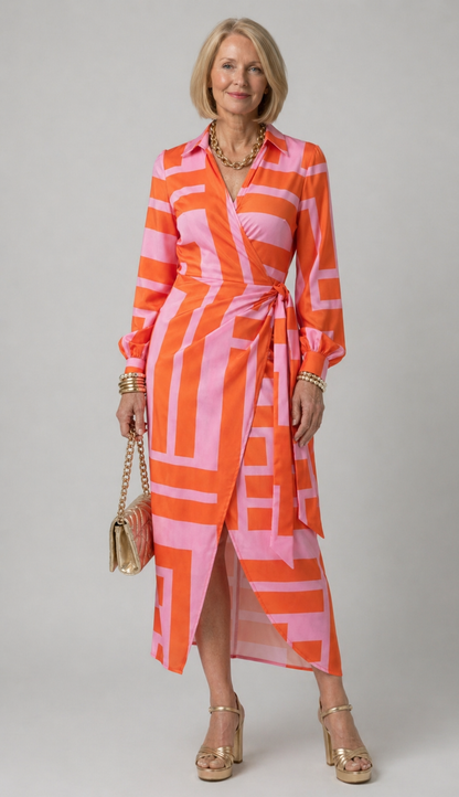 Grace & Annalee™| Printed Wrap Dress