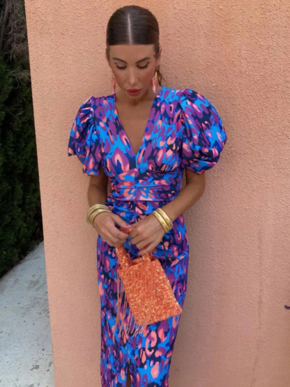 Grace & Annalee™ | Vivid Pleated Midi Dress