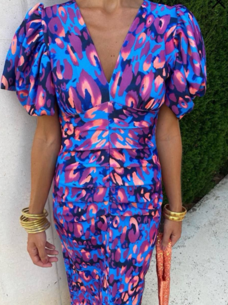 Grace & Annalee™ | Vivid Pleated Midi Dress