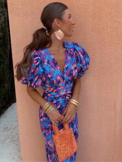 Grace & Annalee™ | Vivid Pleated Midi Dress