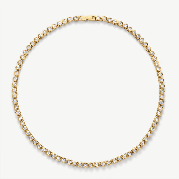Classic Bezel Tennis Necklace