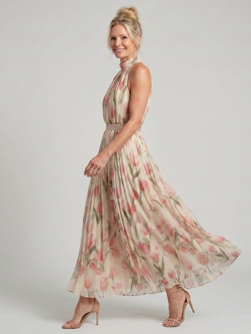 Grace & Annalee™ | Halter Neck Floral Midi Dress