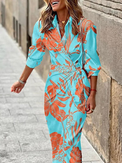 Grace & Annalee™| Printed Wrap Dress