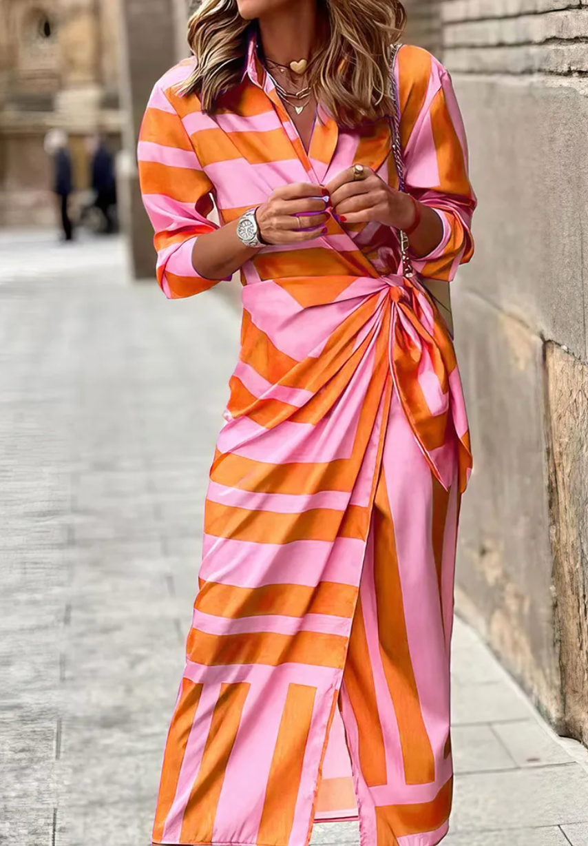 Grace & Annalee™| Printed Wrap Dress