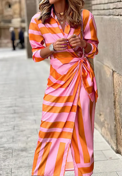 Stella & Grace™| Printed Wrap Dress