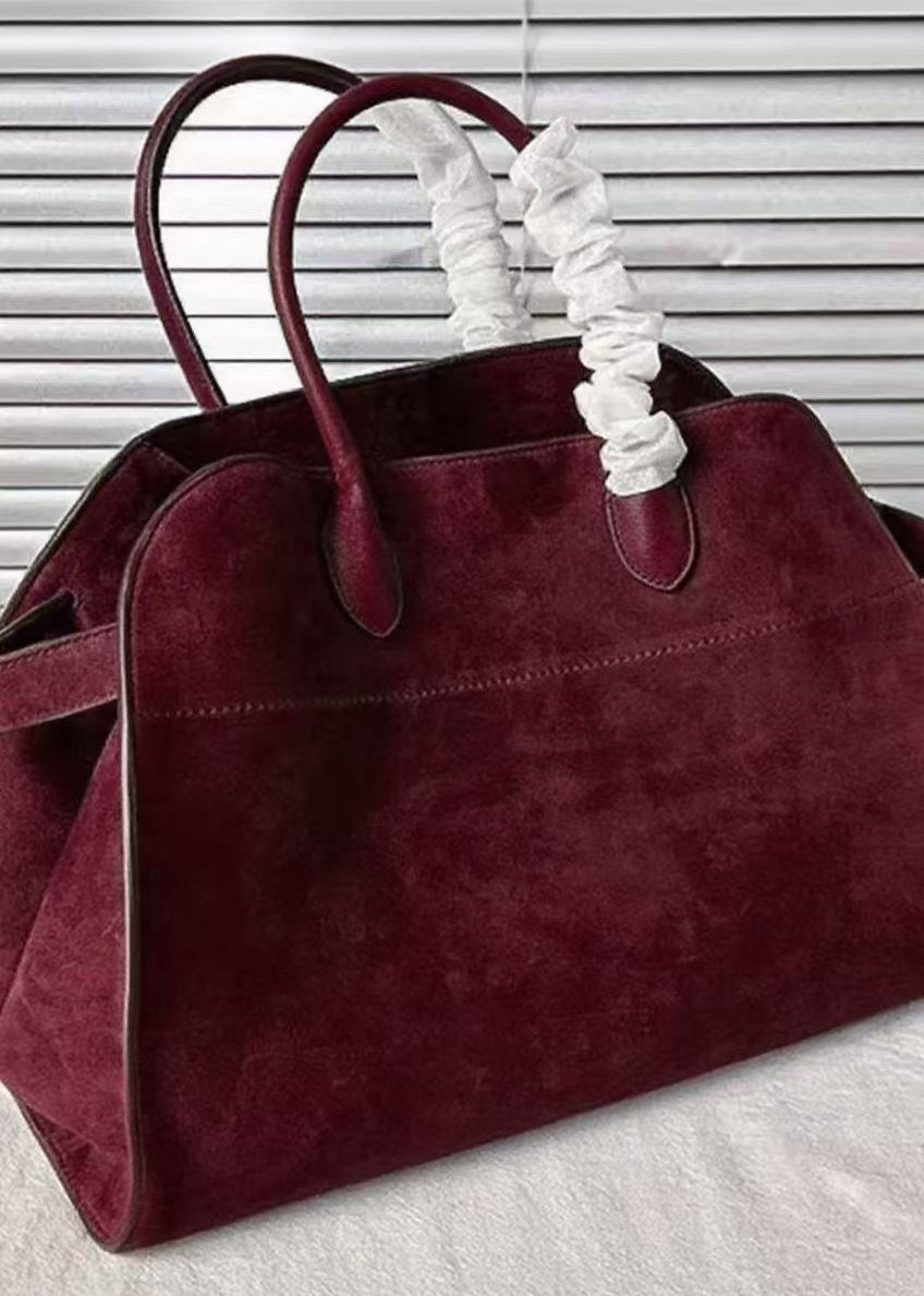 Fashion dark blue Large Capacity Suede Tote Handbag