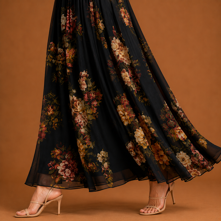 MIRANDA | Floral Halter Neck Midi Dress
