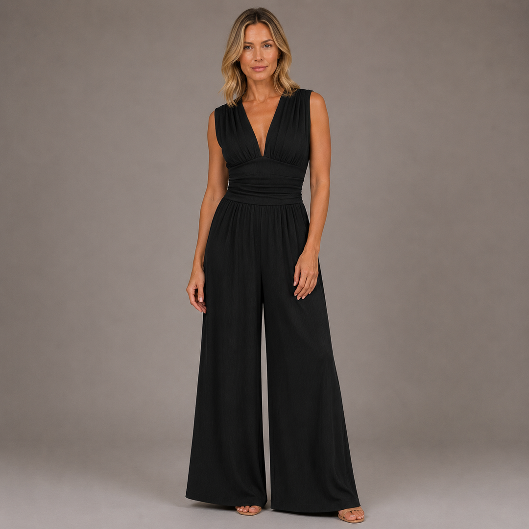CHARITY | Chic Sleeveless Wide-Leg Jumpsuit