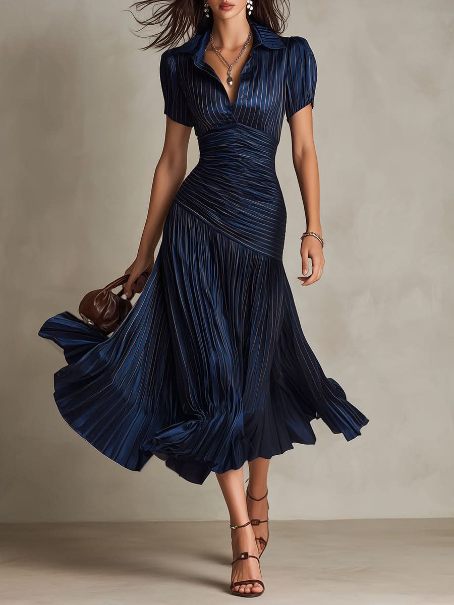 Frances ∙ Retro Striped Midi Dress