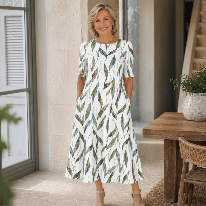 valora chiffon floral print dress BOUGAINVILLEA CHIFFON MAXI DRESS IN SAGE FLORAL DE LA VALI OFFICIAL