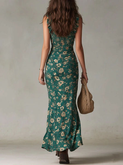 Zara | Retro Boho Maxi Dress
