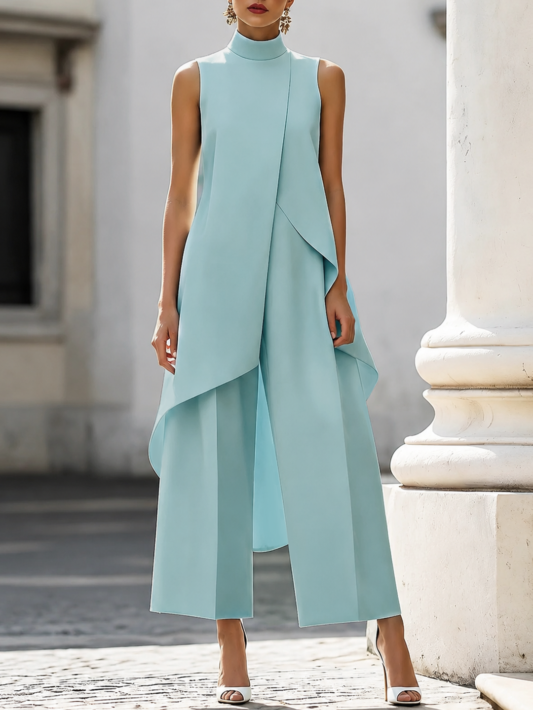 Valora - Elegant Wide-leg Two-piece Suit