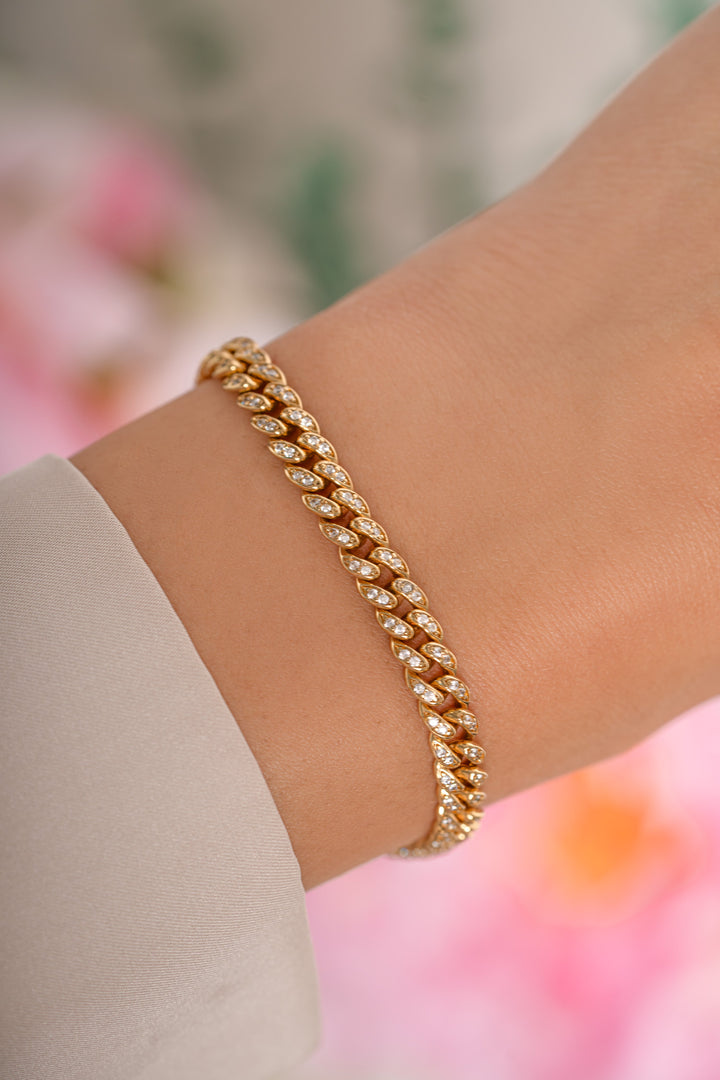 Pavé Chain Link Bracelet