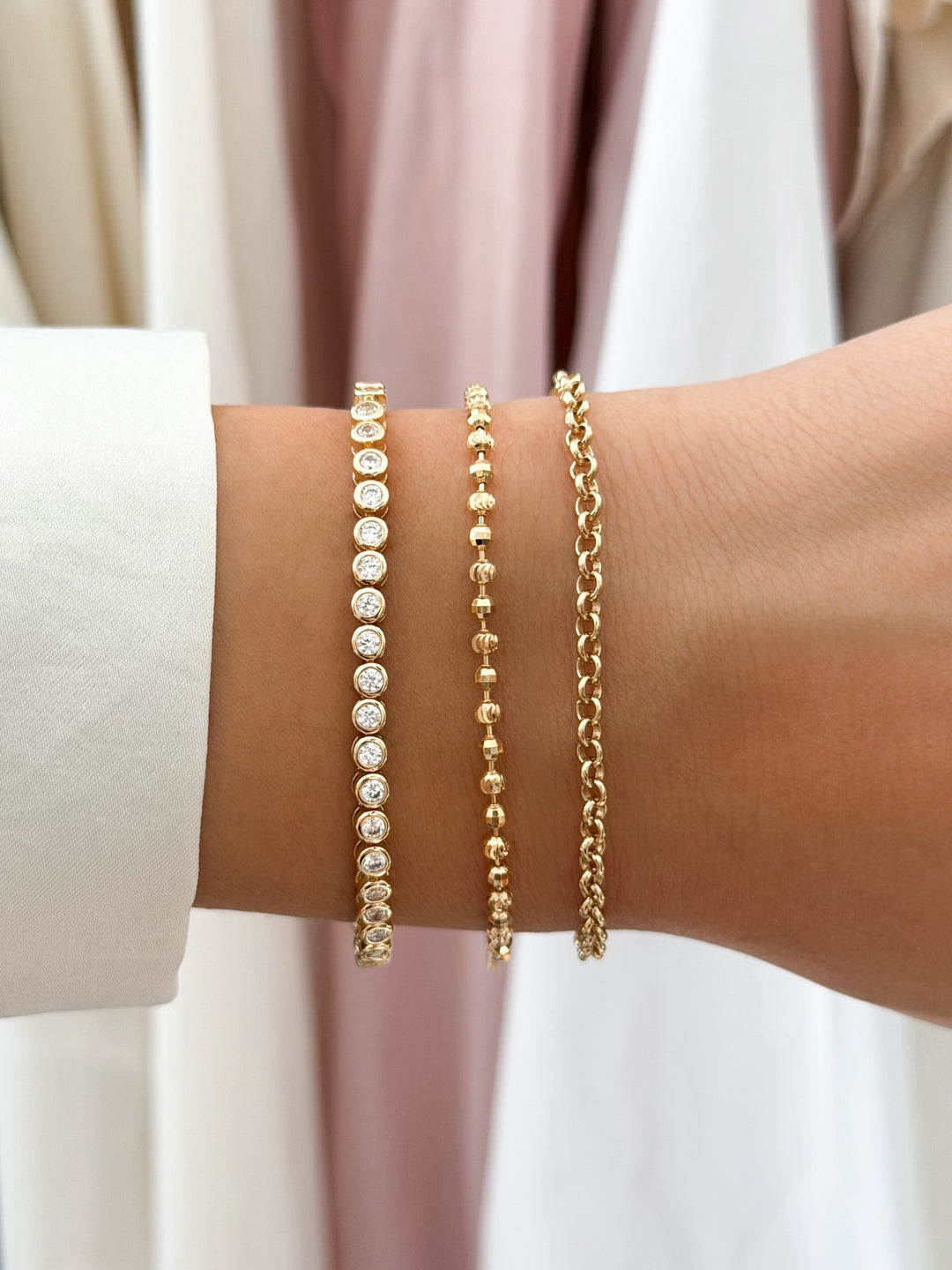 2.5mm Round Bezel Tennis Bracelet