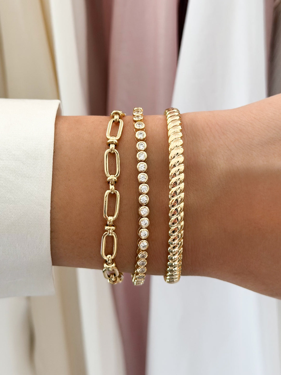 2.5mm Round Bezel Tennis Bracelet