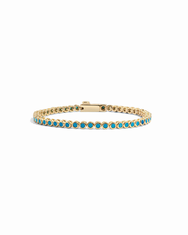 Turquoise Bezel Tennis Bracelet
