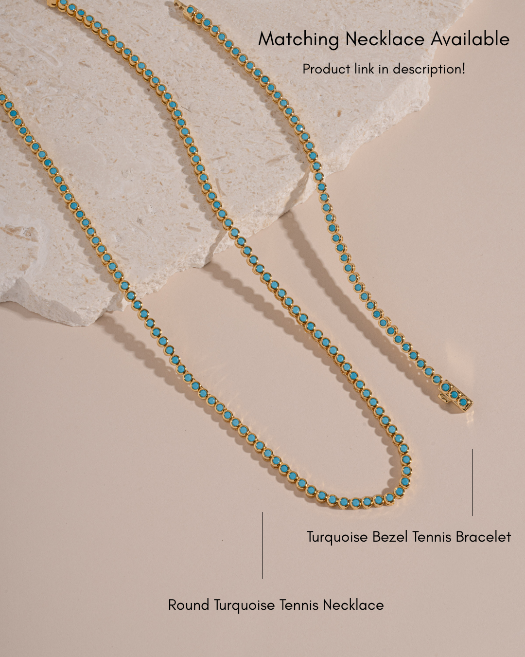 Turquoise Bezel Tennis Bracelet