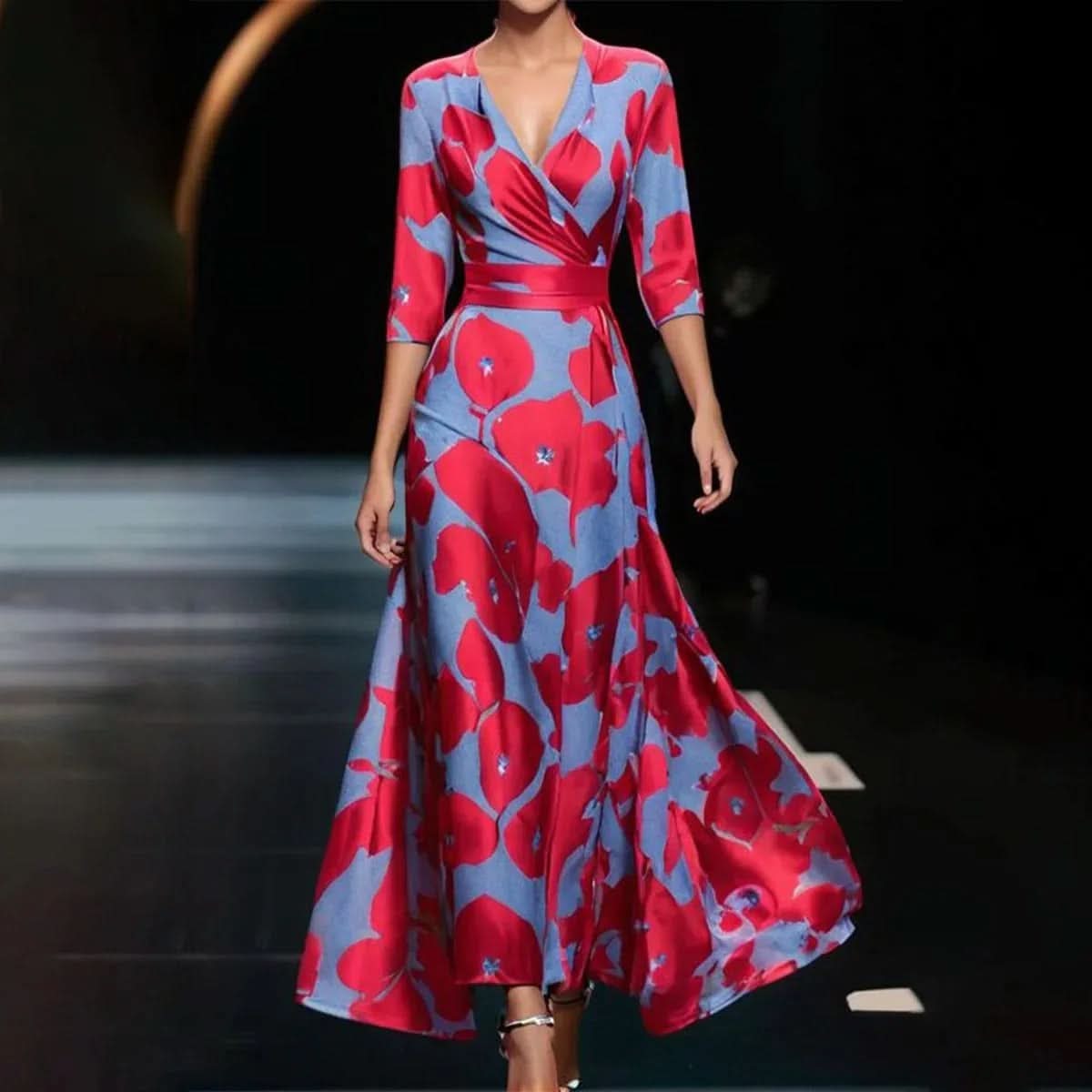 Chic Dress with Floral Print