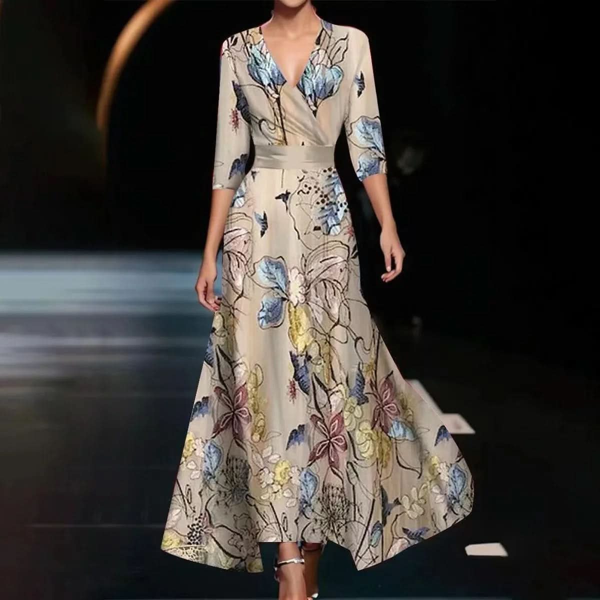 Chic Dress with Floral Print