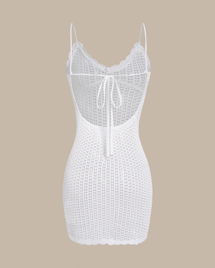 White Drawstring Cover-up