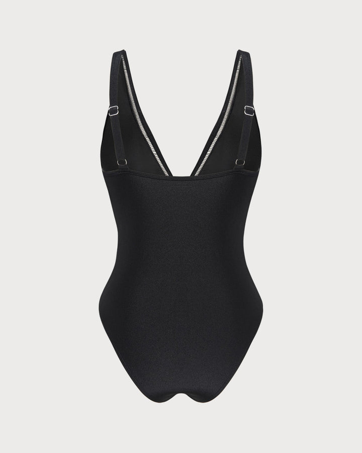 Black Solid Bralette One Piece