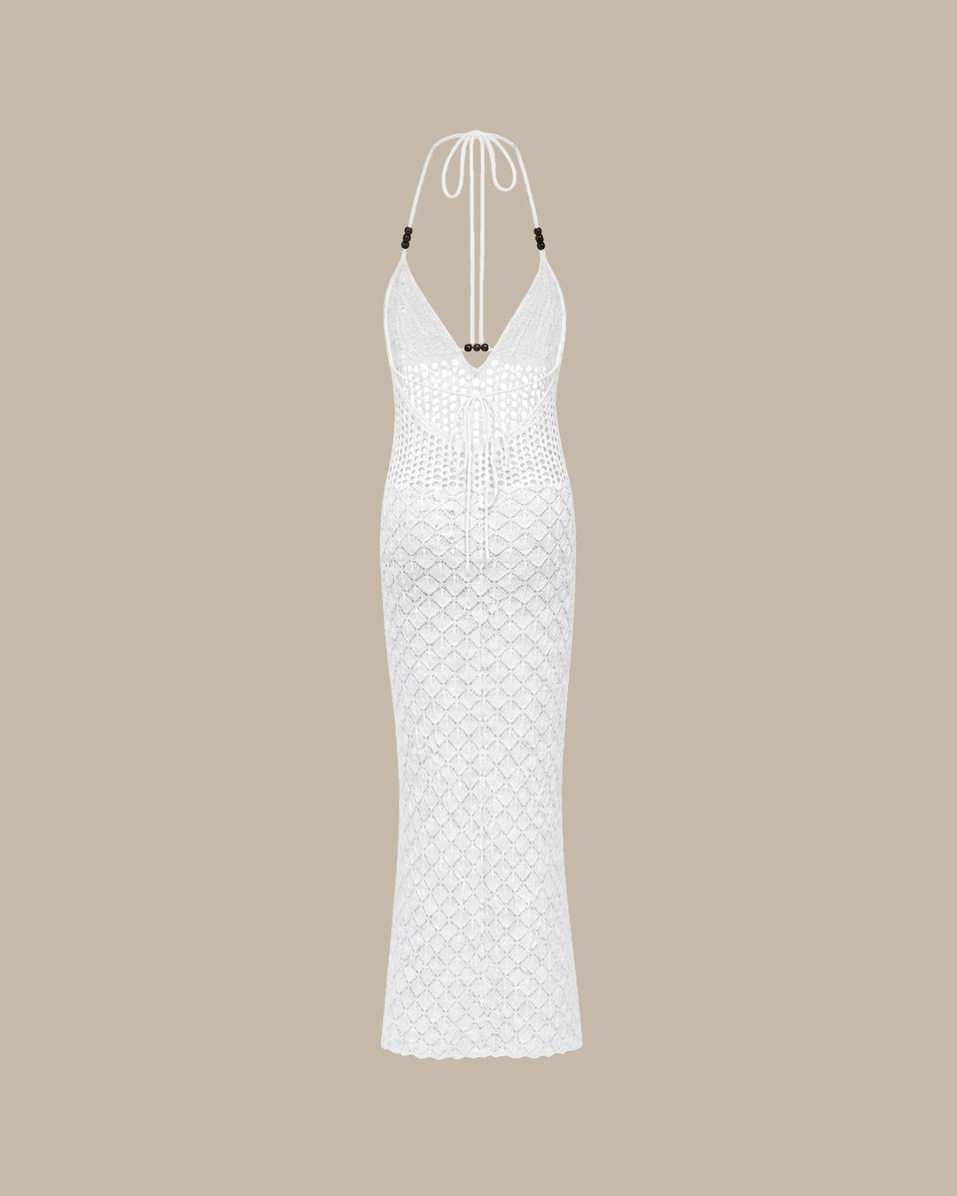 White Halter Knit Cover-up
