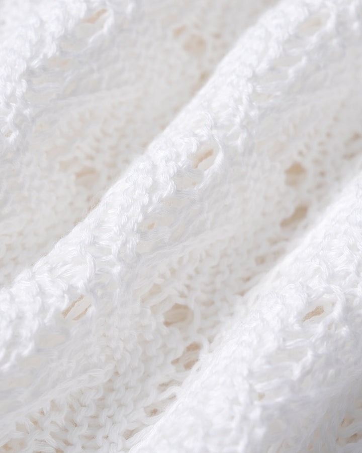 White Halter Knit Cover-up