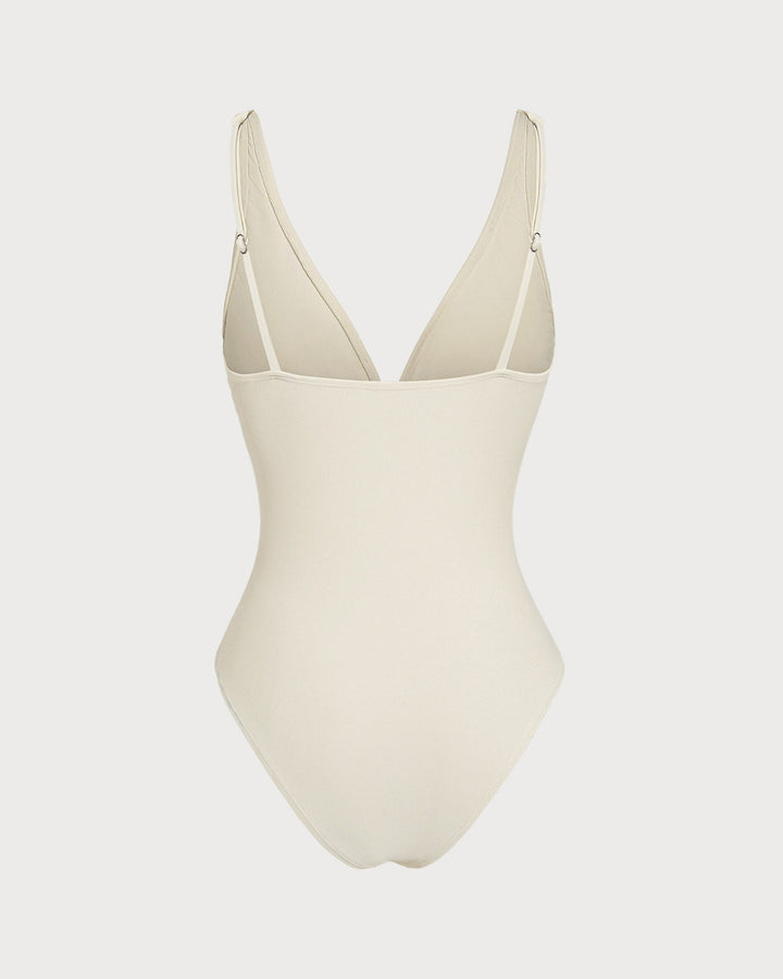 Off White Bralette One Piece Swimwear