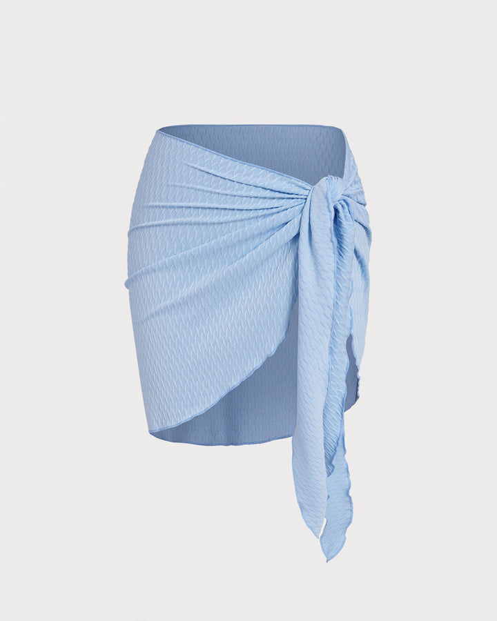 Blue Drawstring Cover-Up