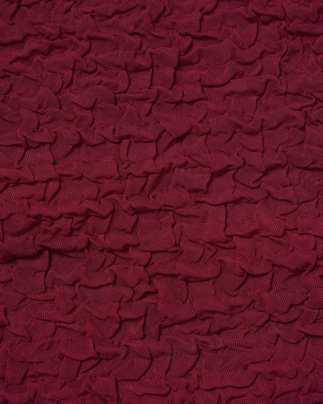 Wine Red Textured Triangle Bikini Set