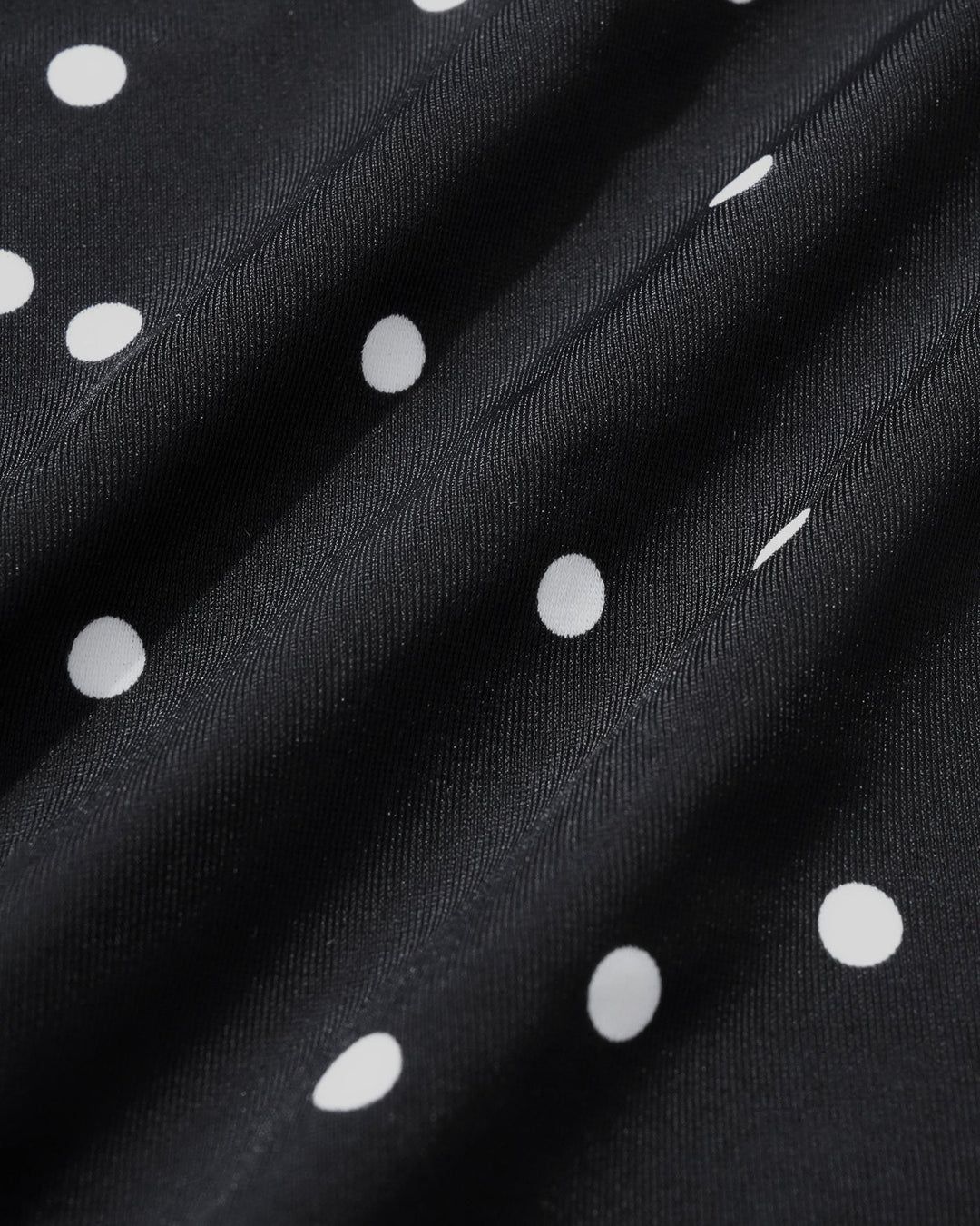 Black Polka Dots One Piece Swimwear